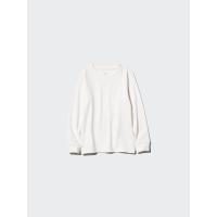 ราคา UNIQLO KIDS เสื้อยืด HEATTECH Extra Warm คอตตอน คอกลม | แขนยาว UNISEX (E478628-000)