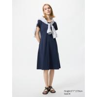 ราคา UNIQLO ชุดกระโปรง AIRism คอตตอน ทรงบาน | แขนสั้น ผู้หญิง (E481011-000)