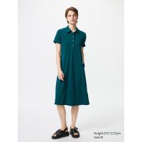 ราคา UNIQLO ชุดกระโปรง โปโล ผ้าเครปเจอร์ซี่ | แขนสั้น ผู้หญิง (E480635-000)