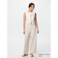 ราคา UNIQLO กางเกง Smart ทรงกว้าง (ความยาวปกติ 70 - 74 cm)* ผู้หญิง (E479292-000)