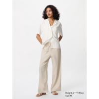 ราคา UNIQLO กางเกง Easy ผ้าลินินผสม | แมตช์เข้าชุดกับเสื้อได้ ผู้หญิง (E473791-000)