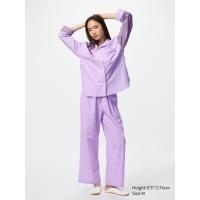 ราคา UNIQLO ชุดนอน ผ้าคอตตอน | แขนยาว, มีลาย ผู้หญิง (E481450-000)