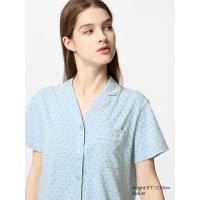 ราคา UNIQLO ชุดนอน AIRism คอตตอน | แขนสั้น, ลายดอกไม้ ผู้หญิง (E473778-000)
