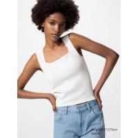 ราคา UNIQLO เสื้อแขนกุด ผ้าลายนูน (Ribbed) คอเหลี่ยม เสริมบรา ผู้หญิง (E478983-000)