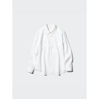ราคา UNIQLO เสื้อเชิ้ต ผ้าพรีเมียมลินิน | แขนยาว ผู้หญิง (E475647-000)