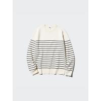 ราคา UNIQLO เสื้อสเวตเตอร์ Milano ผ้าลายนูน (Ribbed) คอกลม แบบซักได้ ผู้ชาย (E468753-000)
