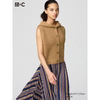 ราคา UNIQLO เสื้อกั๊ก ผ้าวาฟเฟิลถัก มีฮู้ด ผู้หญิง (E479675-000)
