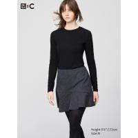 ราคา UNIQLO เสื้อยืด HEATTECH Extra Warm ผ้าแคชเมียร์ผสม คอกลม | แขนยาว ผู้หญิง (E478955-000)