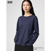 ราคา UNIQLO เสื้อยืด SUPIMA คอตตอน | แขนยาว ผู้หญิง (E480081-000)