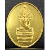 ราคา เหรียญพระนาคปรก เนื้อทองคำ ครบ 3 รอบ สมเด็จพระเทพรัตนราชสุดา ด้านหลังตรา สธ. ปี2534 สวยเดิมๆ (000929)