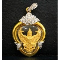 ราคา องค์พญาครุฑ เนื้อทองคำบริสุทธิ์ 99.99 รุ่นมหาเศรษฐี ปี40 พิมพ์เล็ก อ.วราห์ วัดโพธิ์ทอง พร้อมเซอร์ (000902)