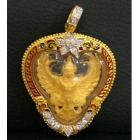 ราคา องค์พญาครุฑ เนื้อทองคำ พิมพ์ใหญ่ รุ่นมหาเศรษฐี วัดโพธิ์ทอง พร้อมกรอบทองลงยาฝังเพชร สวยมากๆ หายากมาก (000941)