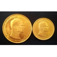 ราคา เหรียญครองราชย์ 25 ปี ทองคำใหญ่+เล็ก ปี 2514 สภาพสวยมาก ราคาถูก (000315)